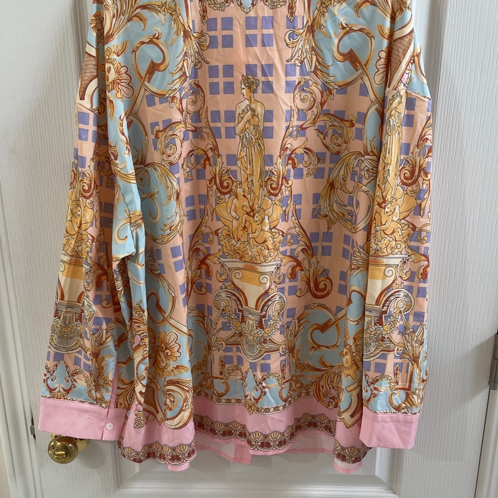 Elegant Pink and Gold Women's Shirt and Pants - Picture 3 of 7